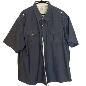 Paper Denim & Cloth Men's Casual Button Down Shirt - Dark Blue
